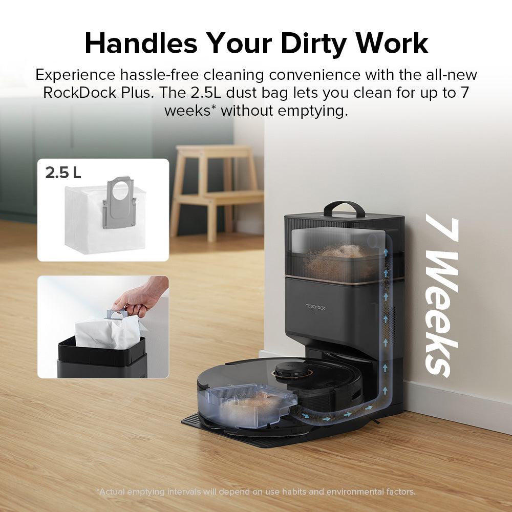 Roborock Q8 Max+ Robot Vacuum and Mop with Auto-Empty Dock