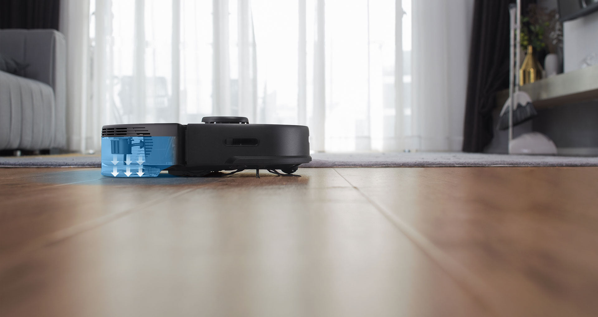 Le Roborock S5 Max peut nettoyer la dernière zone aussi fraîche que la première. Le Roborock S5 Max peut nettoyer la dernière zone aussi fraîche que la première.