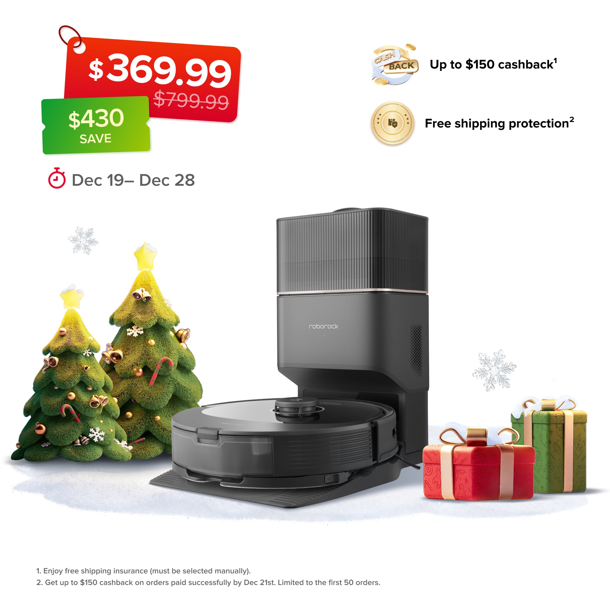 Roborock Q8 Max+ Robot Vacuum and Mop with Auto-Empty Dock