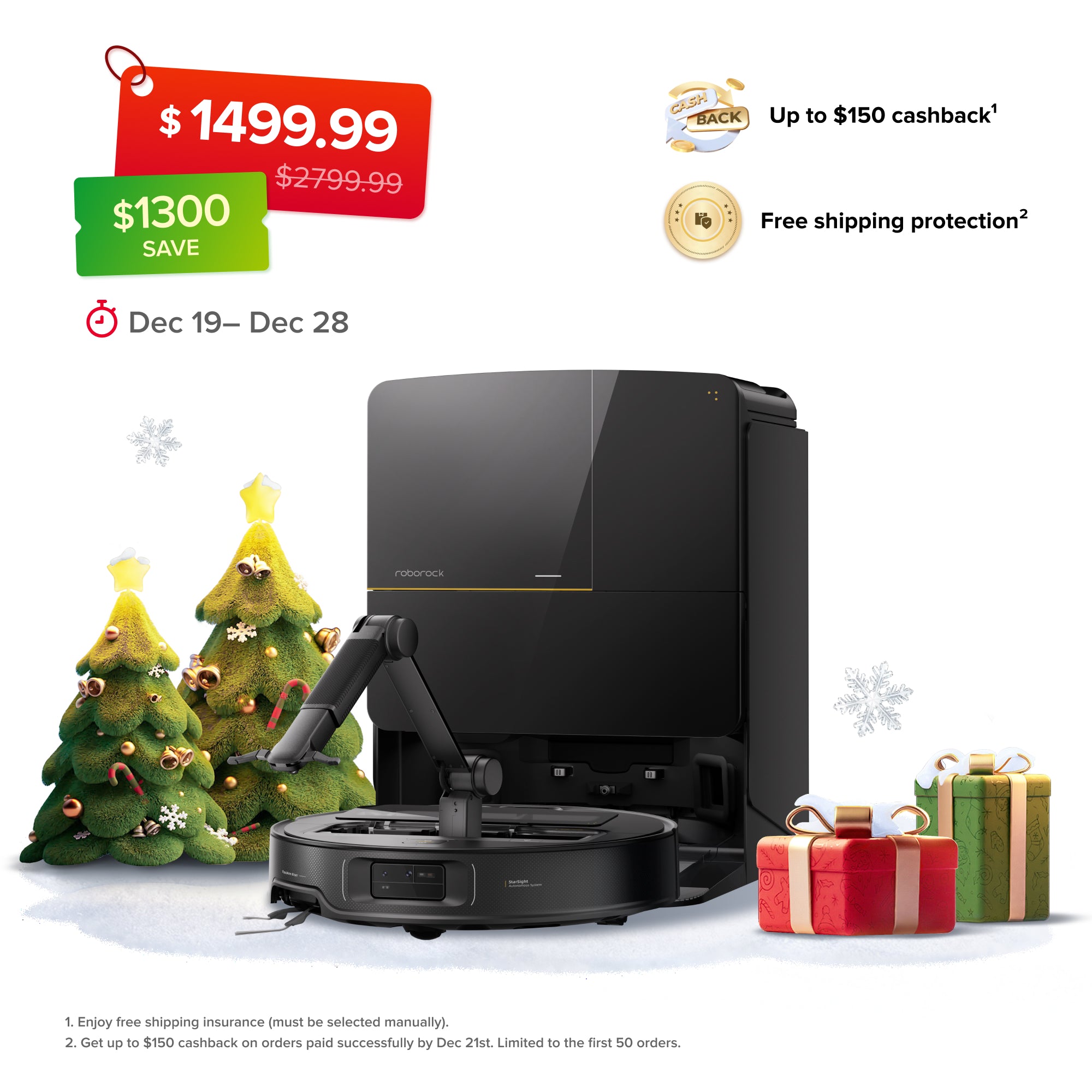 Roborock Saros Z70 Robot Vacuum with OmniGrip™ Mechanical Arm