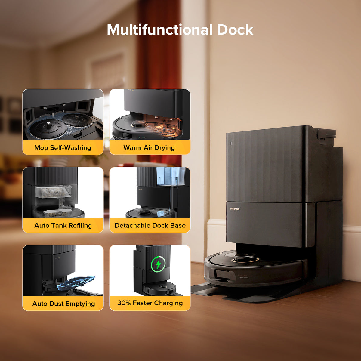 Roborock Qrevo S5V Robot Vacuum with Multifunctional Dock