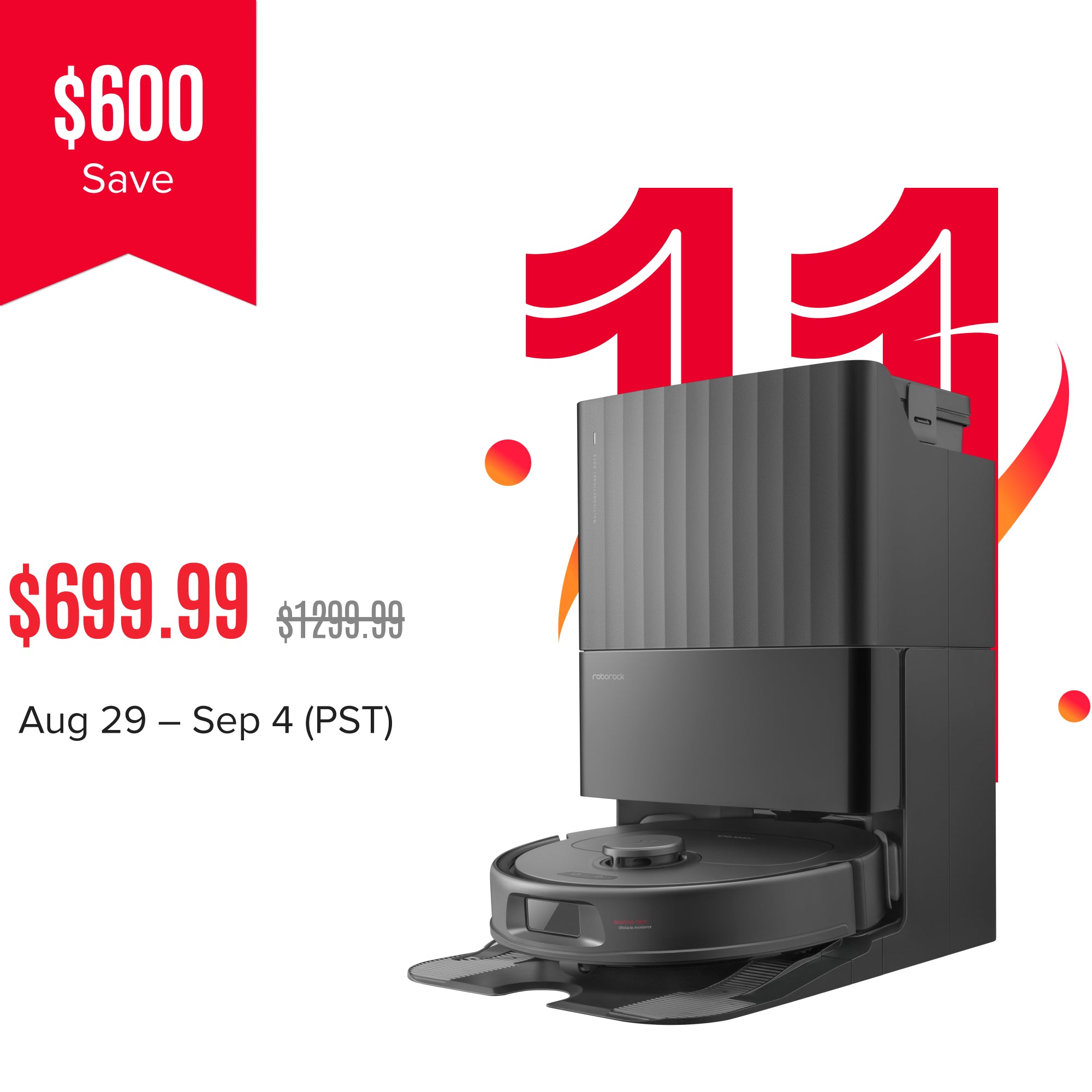 Roborock Qrevo S Robot Vacuum with Multifunctional Dock