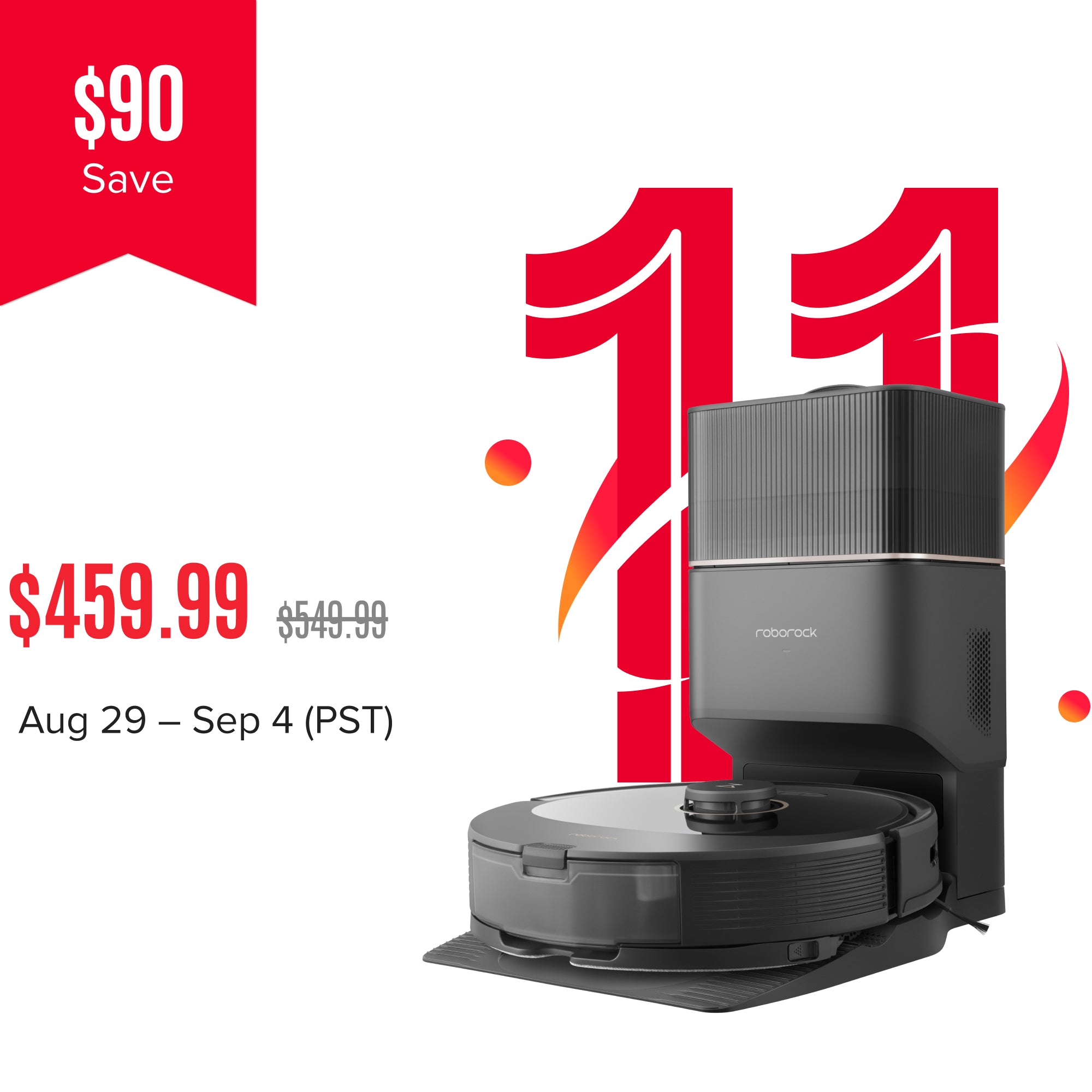 Roborock Q8 Max+ Robot Vacuum and Mop with Auto-Empty Dock