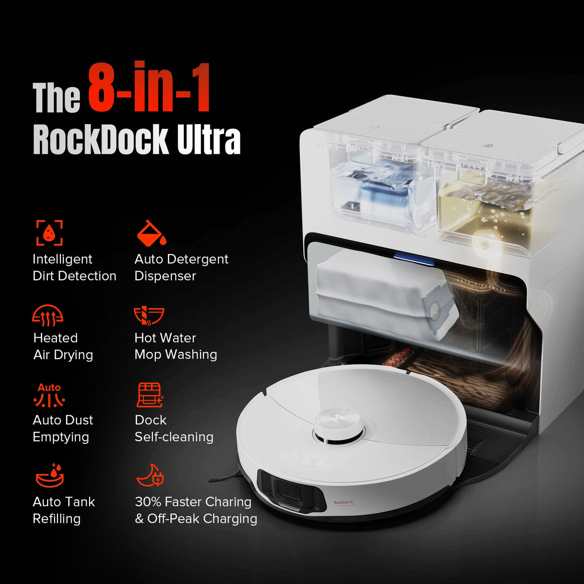 Roborock S8 MaxV Ultra with 8-in-1 RockDock® Ultra | Roborock CA