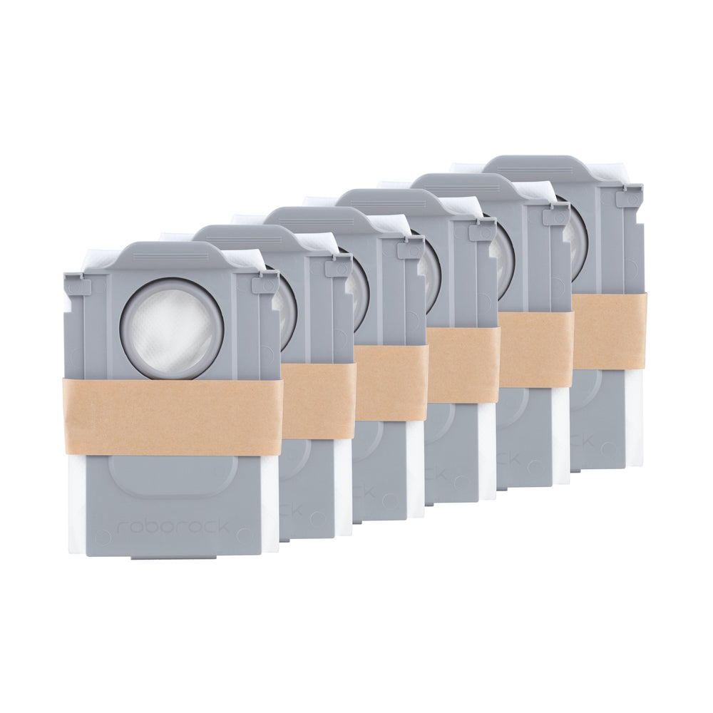 Paquet officiel de six sacs Roborock compatible avec la série Saros