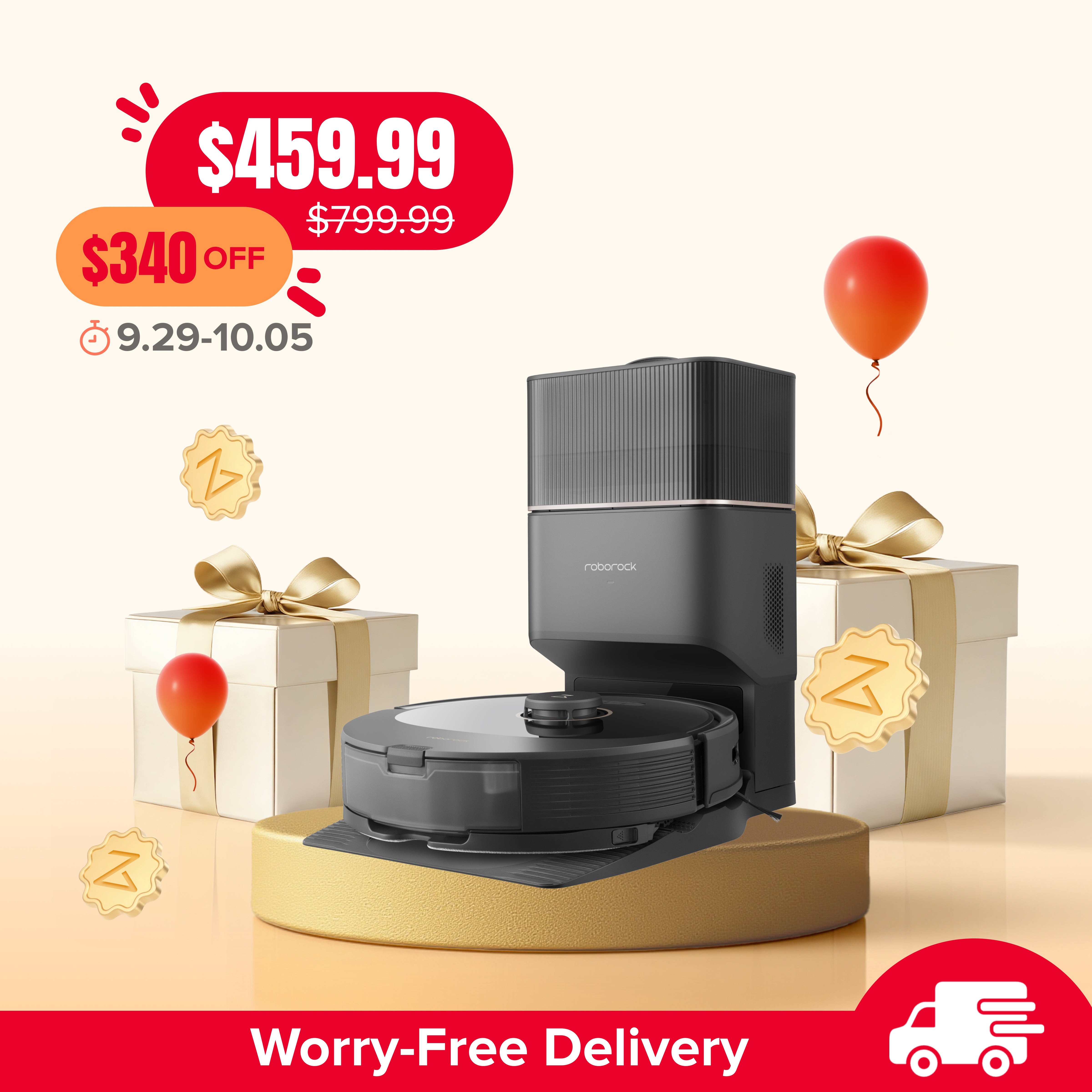 Roborock Q8 Max+ Robot Vacuum and Mop with Auto-Empty Dock