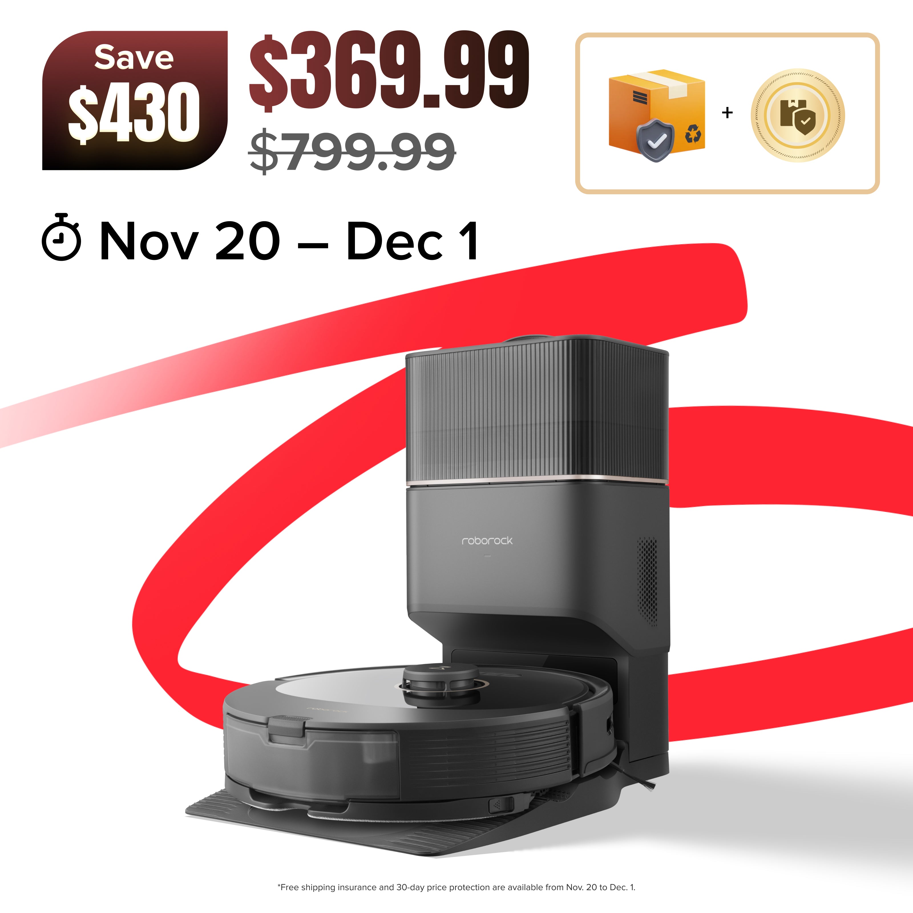 Roborock Q8 Max+ Robot Vacuum and Mop with Auto-Empty Dock