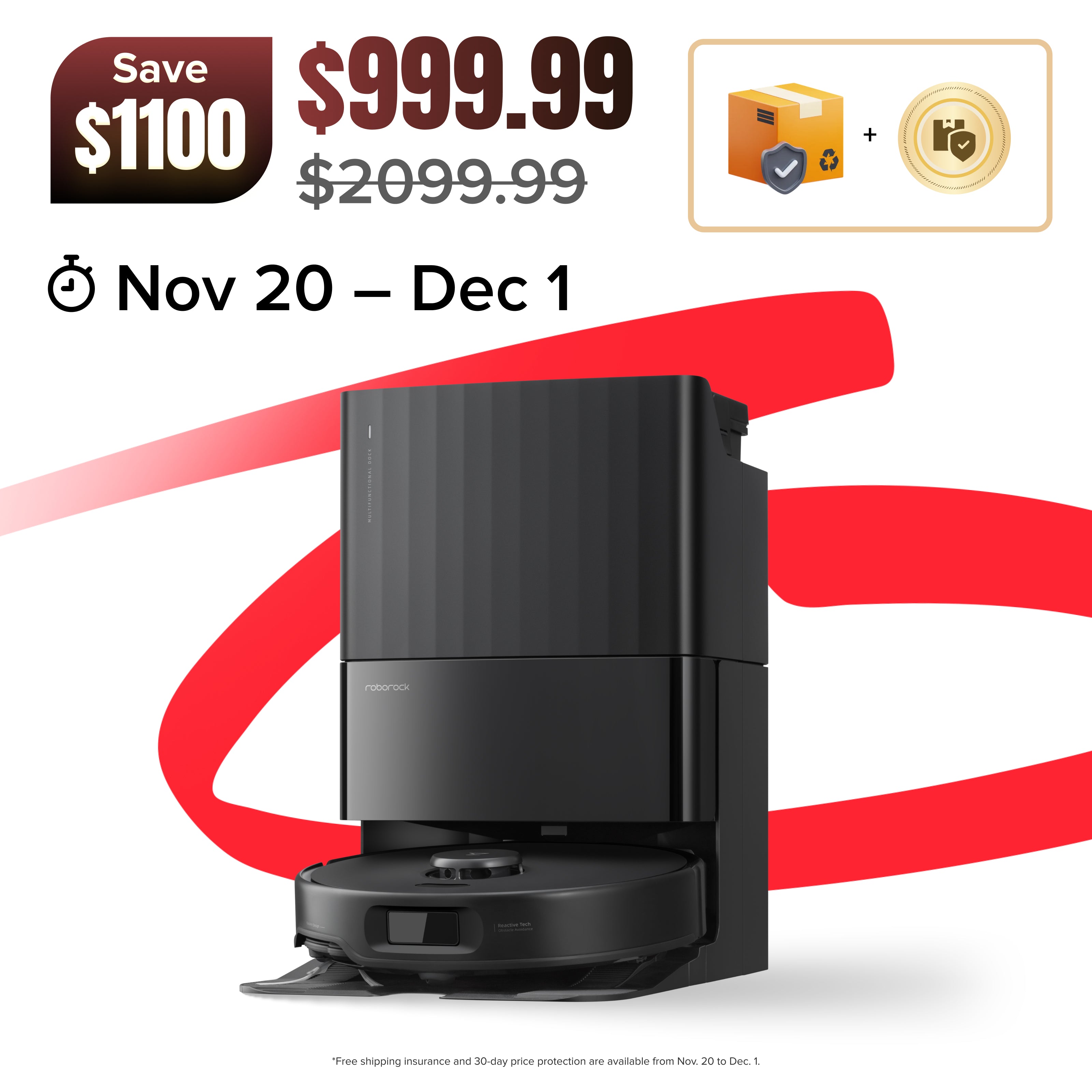 Roborock Qrevo Edge Robot Vacuum with Multifunctional Dock 3.0