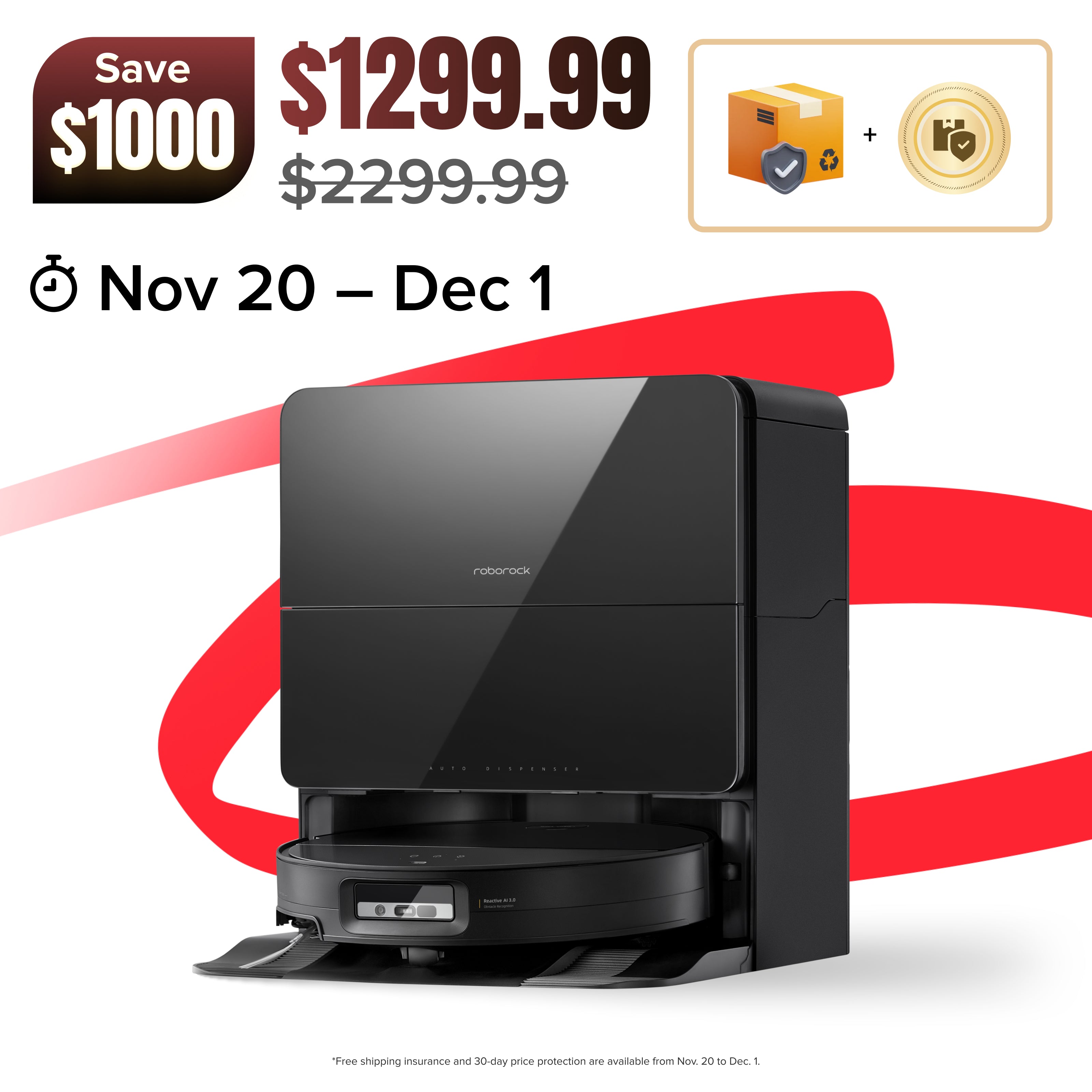 Roborock Saros 10 Robot Vacuum with Dual Anti-tangle System