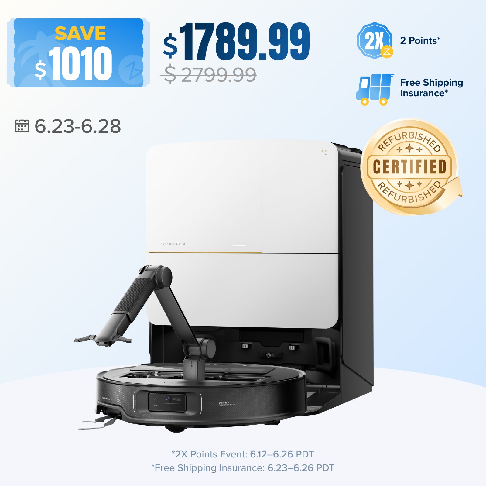 【Certified Refurbished】Roborock Saros Z70